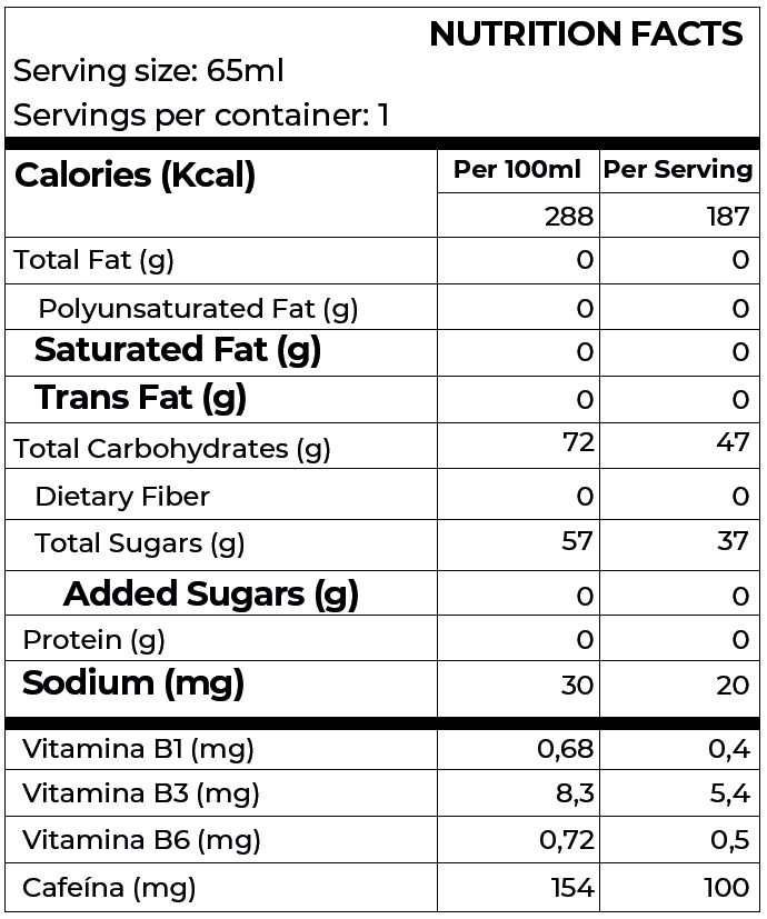 NEUTRIC GEL CAFEINA 100 mg + TIAMINA (sabor neutro) - 65 ml