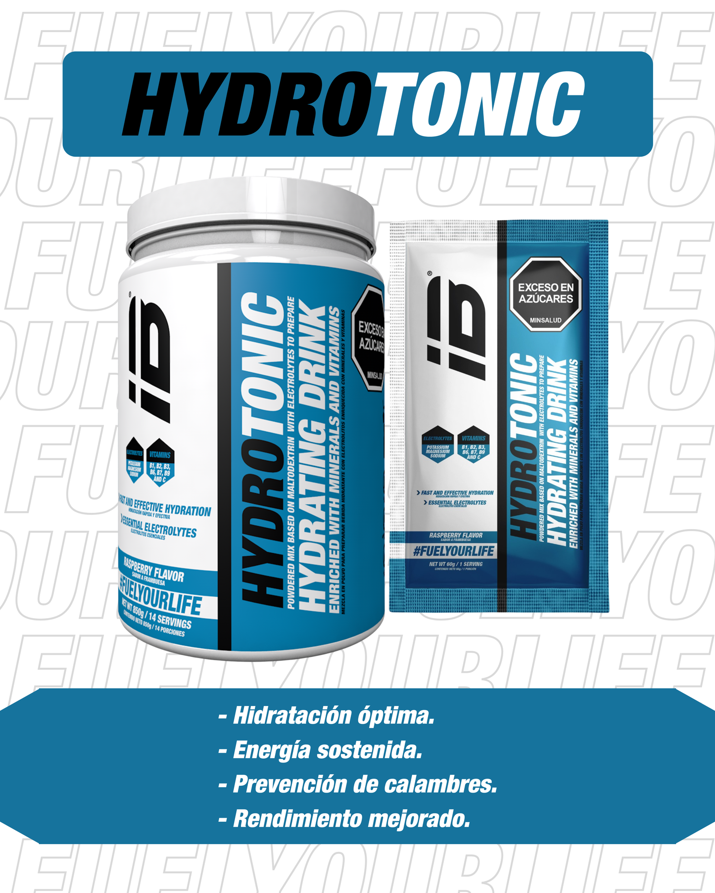 HYDROTONIC - Hidratante (sabor frambuesa)